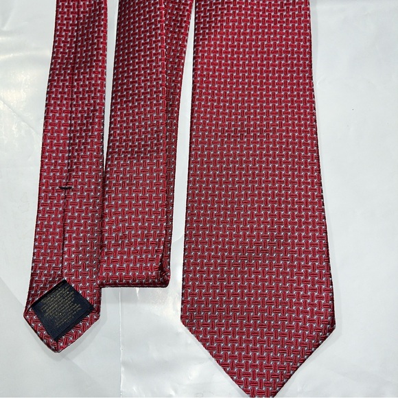 Brooks Brothers Red Blue Design Silk Neck Tie Made in USA Woven in Italy 58” Men - Picture 4 of 15